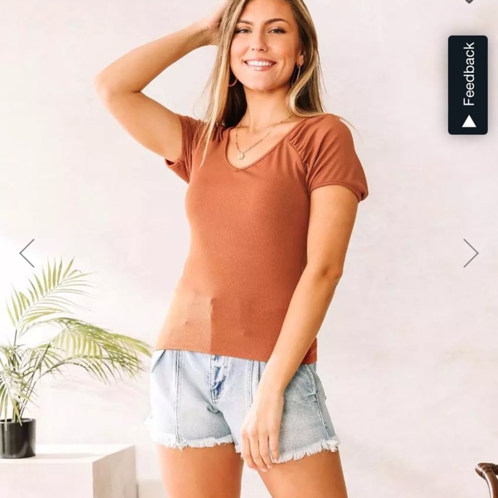 Willow & Root V-neck Top